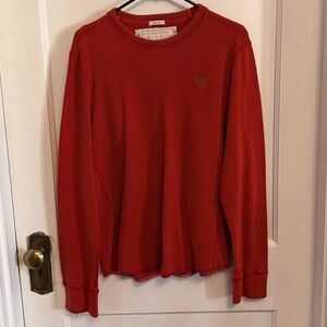 Abercrombie & Fitch Bold Red Muscle Shirt Size XL Tight Fit!